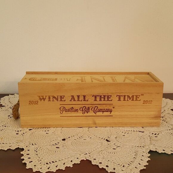 "Life Doesn't Have to be Perfect to be Wonderful" Wine Bottle in Crate Decor - Picture 5 of 7